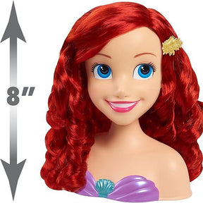 Disney Princess Ariel Styling Head - 18 Pieces Pretend Play Toy for Kids Ages 3+