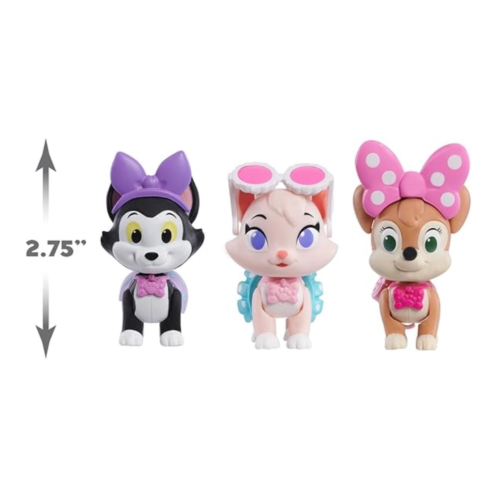 Disney Junior Minnie Mouse Polka Dot Pets 3-Pack Figures - Official Kids Toys, Amazon Exclusive