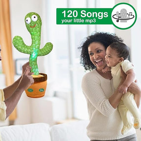 "Pbooo Dancing Cactus Toy - Mimicking, Singing, Dancing, & LED Fun for Babies"