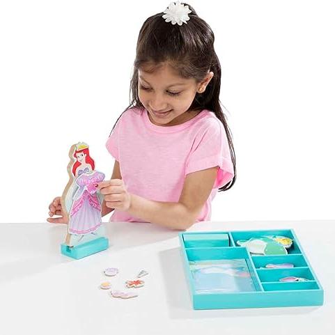 Melissa & Doug Disney Ariel Magnetic Dress-Up Doll Set: 30+ Pcs Pretend Play