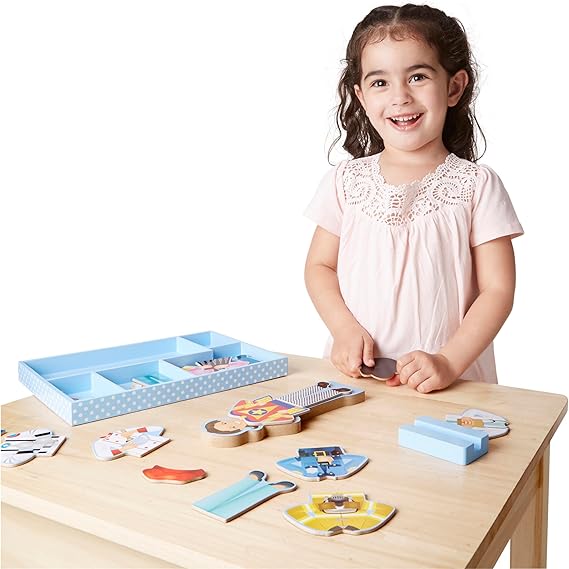 Melissa & Doug Julia Magnetic Dress-Up Doll Set: 25+ Pcs Wooden Pretend Play