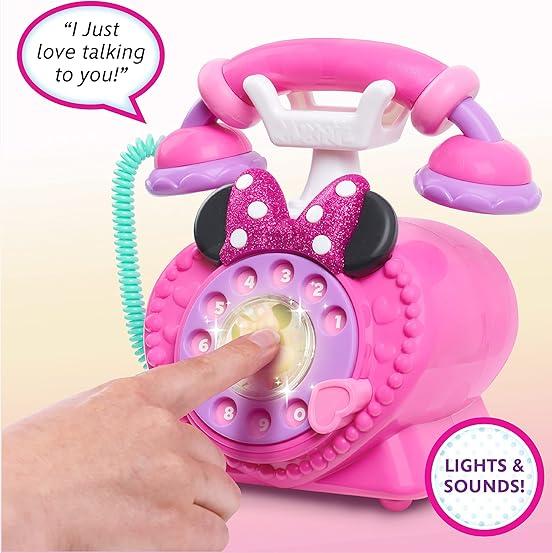 Disney Junior Minnie Mouse Ring Me Rotary Phone - Lights & Sounds Toy for Kids