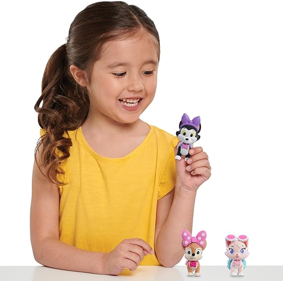 Disney Junior Minnie Mouse Polka Dot Pets 3-Pack Figures - Official Kids Toys, Amazon Exclusive