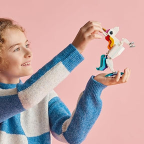 LEGO Creator 3-in-1 Magical Unicorn Toy 31140 – Transforms to Seahorse & Peacock