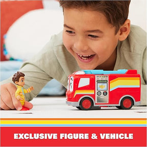 Disney Junior Firebuds Bo & Flash Action Figures with Fire Truck - Interactive Toy