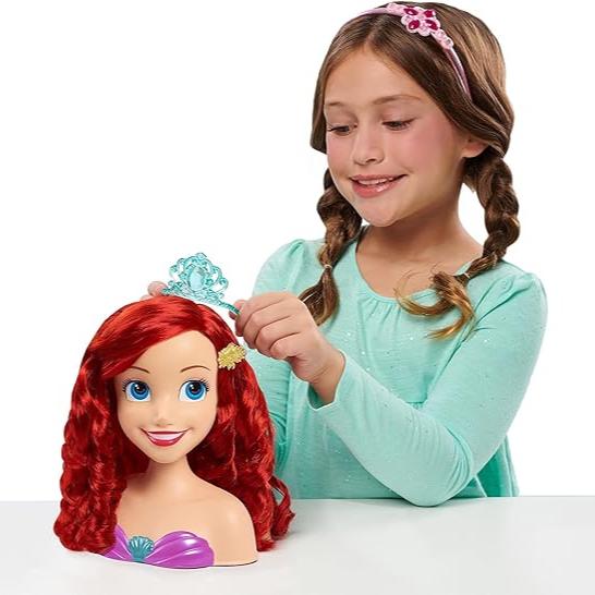 Disney Princess Ariel Styling Head - 18 Pieces Pretend Play Toy for Kids Ages 3+