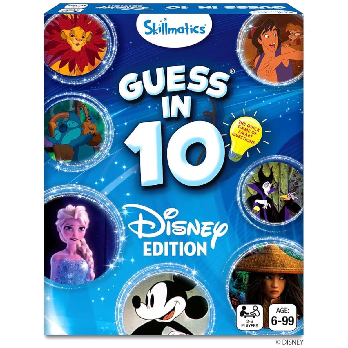 Skillmatics Collectible Card Game - Guess in 10 Disney, Perfect for Girls, Boys, Kids, Teens, Adults Who Love Board Games, Cinderella, Mickey Mouse, Moana, Gifts for Ages 6, 7, 8, 9 and Up