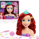 Disney Princess Ariel Styling Head, 18-pieces, Pretend Play, Kids Toys for Ages 3 Up by Just Play