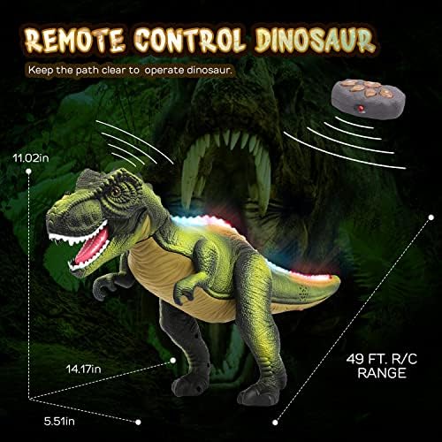 Remote Control Dinosaur Toys for Kids | Green