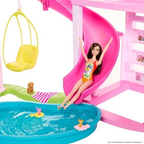 Barbie Dream Doll House Playset | 75+ Pieces | Toy Furniture & 3-Story Pool Slide