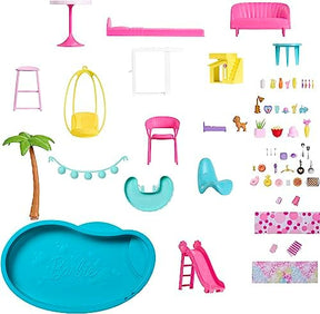 Barbie Dream Doll House Playset | 75+ Pieces | Toy Furniture & 3-Story Pool Slide