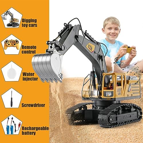 Remote Control Excavator Toys | 1:14 RC Digger Construction Toys Tractor