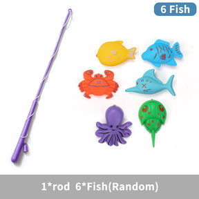 Double shell fishing toy | pool set of magnetic fishing rod