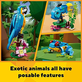 LEGO Creator 3 in 1 Exotic Parrot Building Toy Set