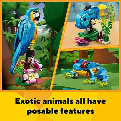 LEGO Creator 3 in 1 Exotic Parrot Building Toy Set