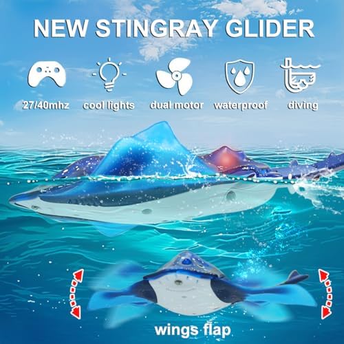 Remote Control Stingray Summer Pool Toys for Kids | Blue