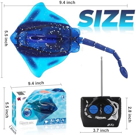 Remote Control Stingray Summer Pool Toys for Kids | Blue