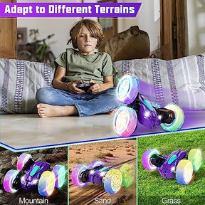 28℃ Remote Control Car for Boys | 4WD 2.4Ghz Rechargeable RC Truck | Purple