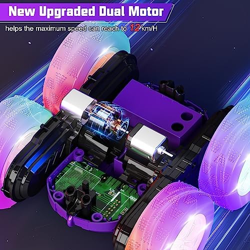 28℃ Remote Control Car for Boys | 4WD 2.4Ghz Rechargeable RC Truck | Purple