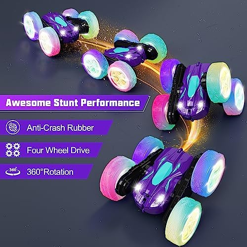 28℃ Remote Control Car for Boys | 4WD 2.4Ghz Rechargeable RC Truck | Purple