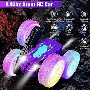 28℃ Remote Control Car for Boys | 4WD 2.4Ghz Rechargeable RC Truck | Purple