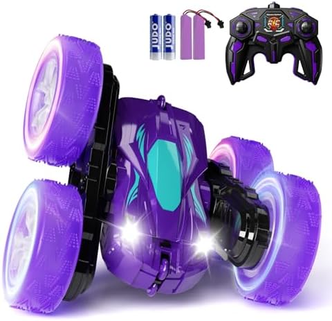 28℃ Remote Control Car for Boys | 4WD 2.4Ghz Rechargeable RC Truck | Purple