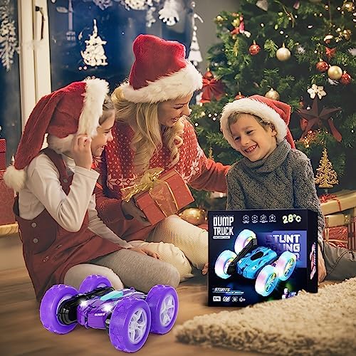 28℃ Remote Control Car for Boys | 4WD 2.4Ghz Rechargeable RC Truck | Purple