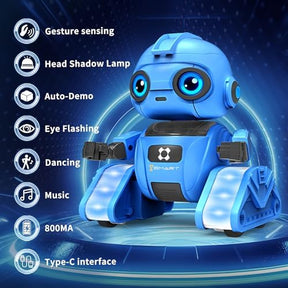 Robot Toys for Boys and Girls| Rechargeable | Auto-Demonstration | Blue