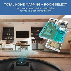 Robot Vacuum with IQ Navigation | Home Mapping | Self-Cleaning | Black