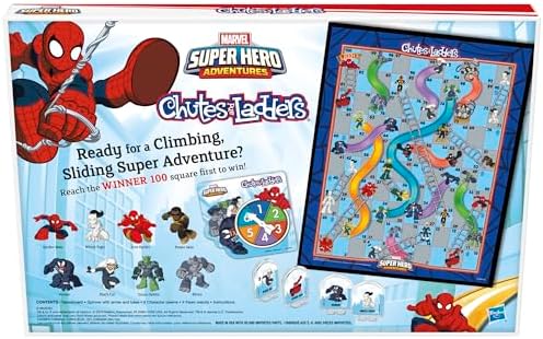 Hasbro Gaming Chutes and Ladders | Marvel Spider-Man Edition Board Game