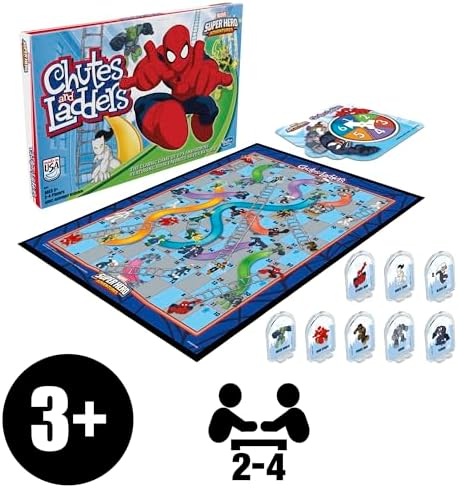 Hasbro Gaming Chutes and Ladders | Marvel Spider-Man Edition Board Game