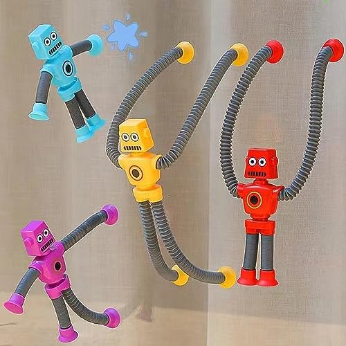 Suction Cup Robot Toy | Mini Robot | 4 Pack Robot