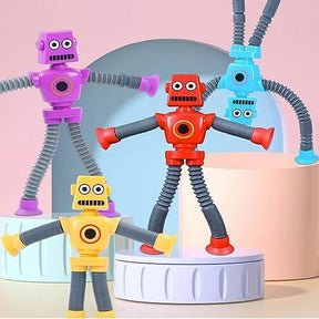 Suction Cup Robot Toy | Mini Robot | 4 Pack Robot