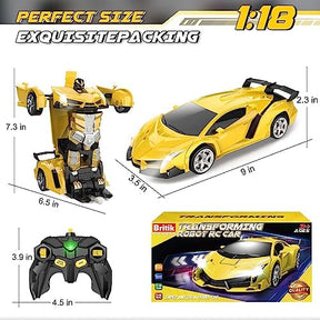 Transform Remote Control Car Toy for Kids 4 5 6 7 8 Age