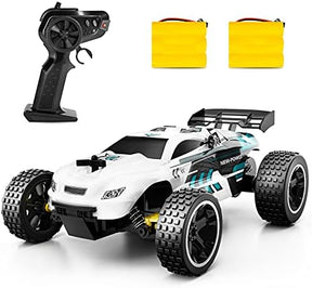 Tecnock RC Racing Car | 1:18 2WD Toy Cars Buggy for Boys & Girls | White