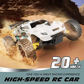 Tecnock RC Racing Car | 1:18 2WD Toy Cars Buggy for Boys & Girls | White