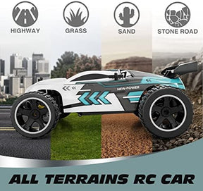 Tecnock RC Racing Car | 1:18 2WD Toy Cars Buggy for Boys & Girls | White