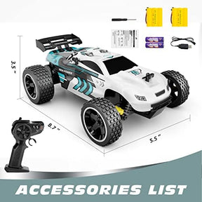 Tecnock RC Racing Car | 1:18 2WD Toy Cars Buggy for Boys & Girls | White