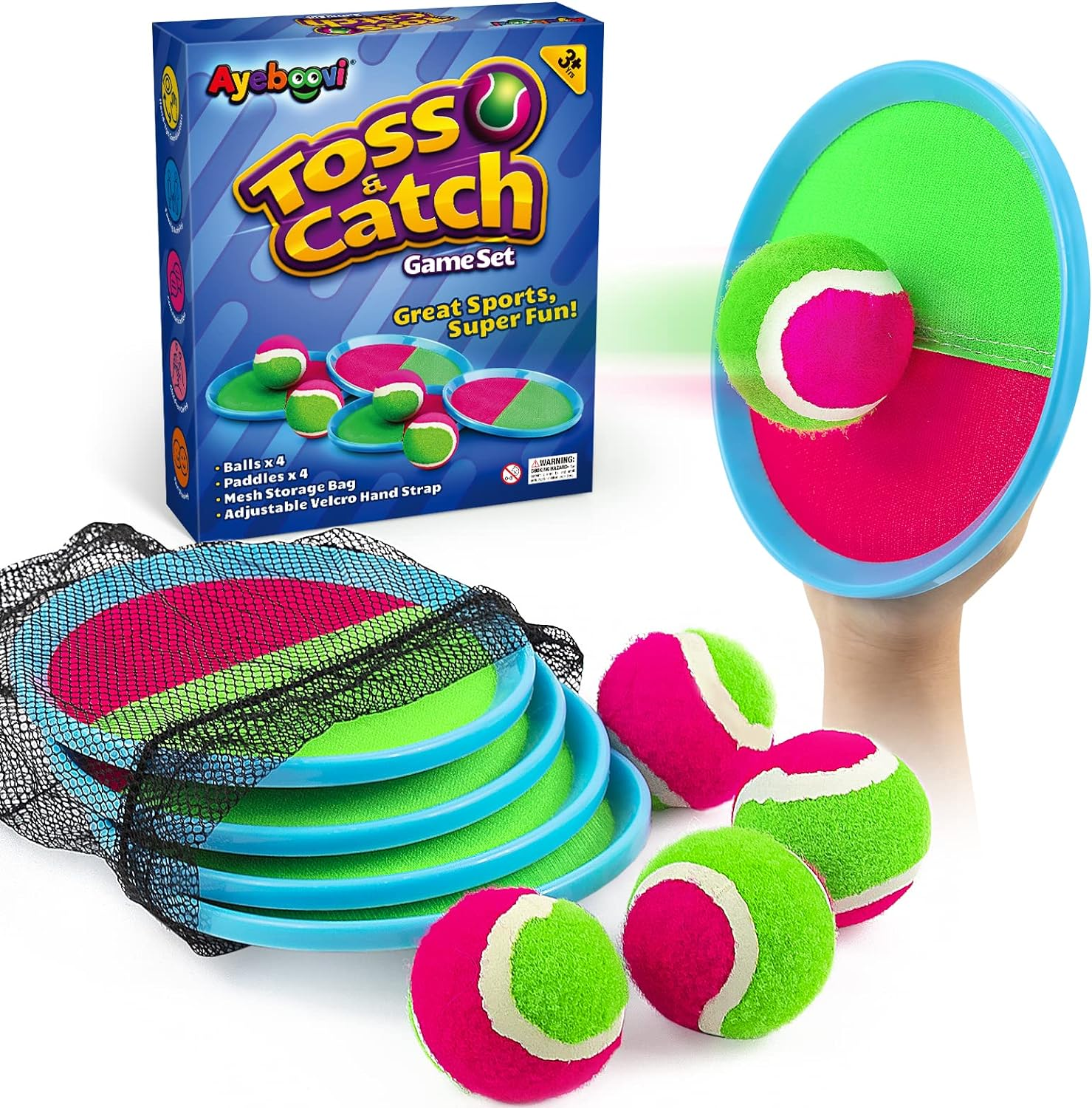 Toss and Catch Ball Game | Fun Outdoor | Beach, Pool & Yard Games | Ages 3-10