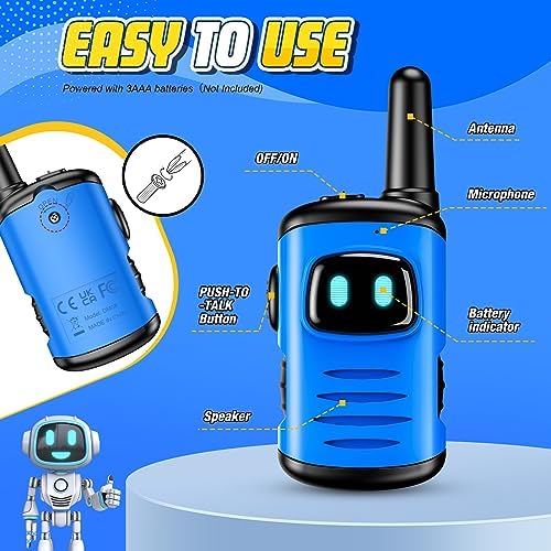 Kids Walkie Talkies Toys | Mini Robots Walkies Talkies | 2 Pack